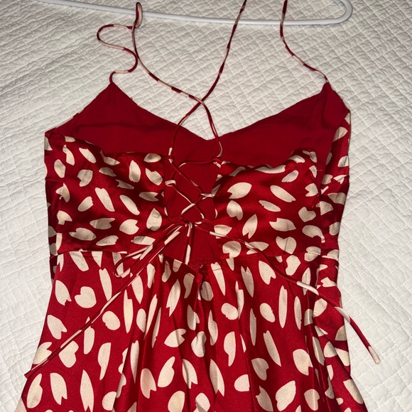 Size small (4) Hello Molly red and cream patterned dress. Only worn once. - Picture 5 of 6